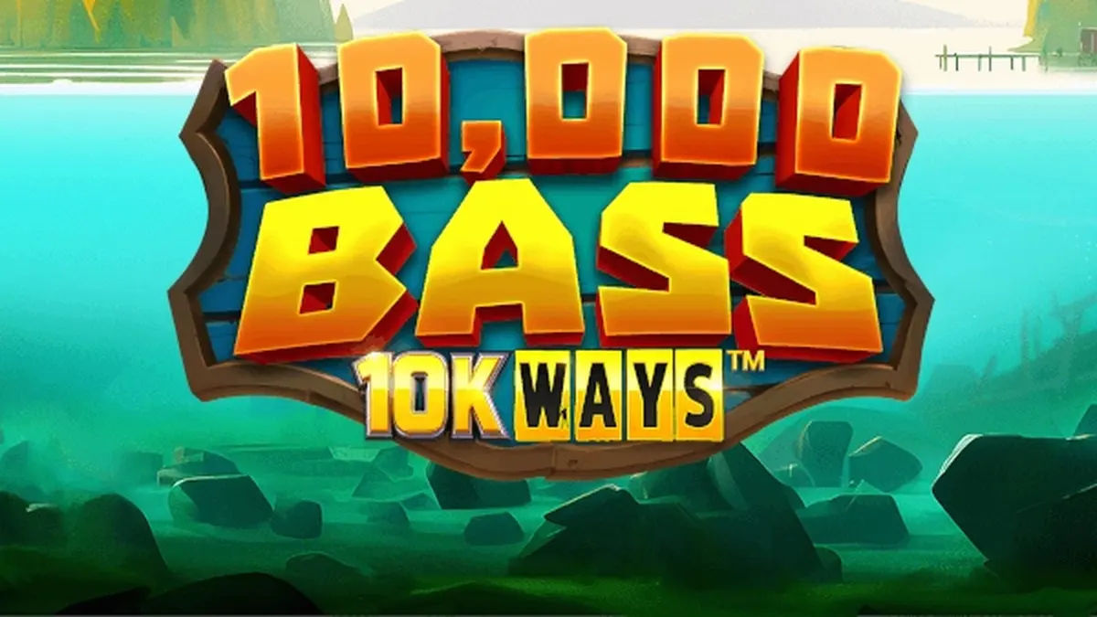 Interface do jogo de slot 10,000 Big Bass 10K Ways com temática de pesca